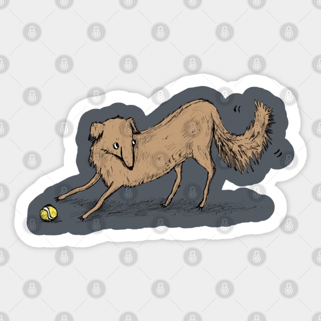 Playful Dog Sticker by Sophie Corrigan